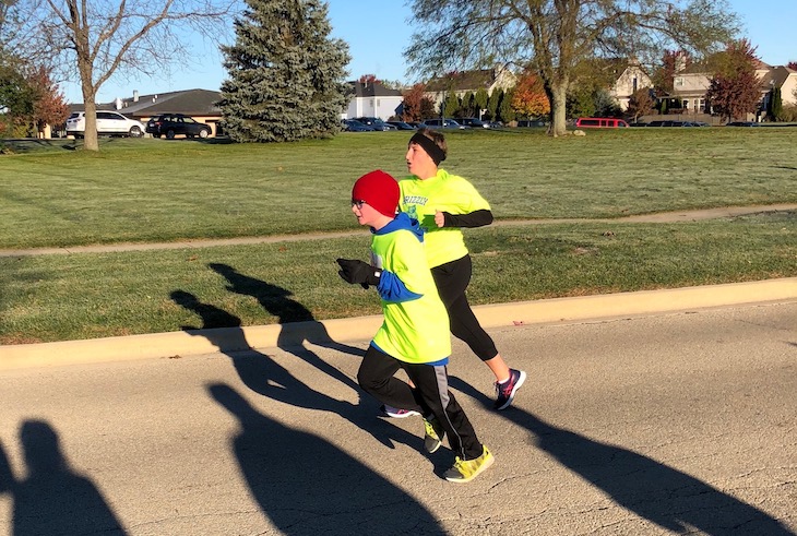 <p>Hey, it’s GMS PE Teacher Rhonda Gamlin running the 5K! Lookin’ good, Mrs. Gamlin!  </p>
